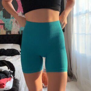 Blue/Teal Biker Shorts